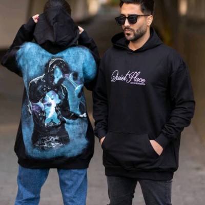 هودی مردانه پشت چاپ لش