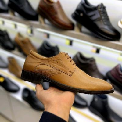 کفش همگام مجلسی عسلی از چرم تبریز