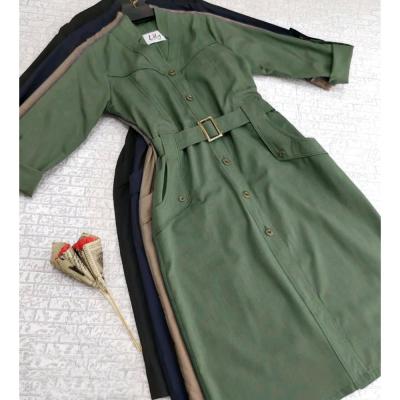 مانتو بلند دکمه دار دانشجویی اداری سایز بزرگ