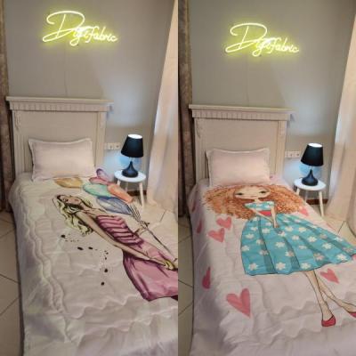 لحاف یک نفره طرح دختر بادکنکی