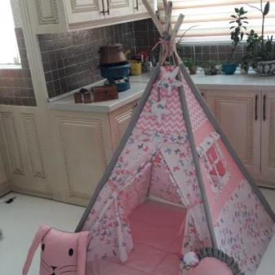 چادرسرخپوستی صورتی پروانه ای برند نگارکیدز