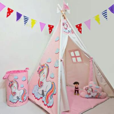 چادر سرخپوستی طرح یونیکورن صورتی برند نگارکیدز-158184