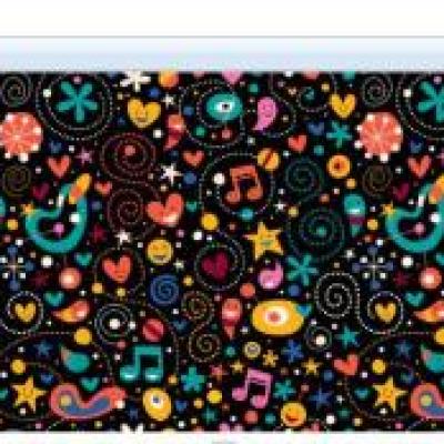 پارچه پترن طرح قلب برند رسام