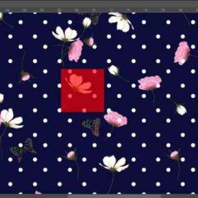 پارچه پترن طرح گل برند رسام