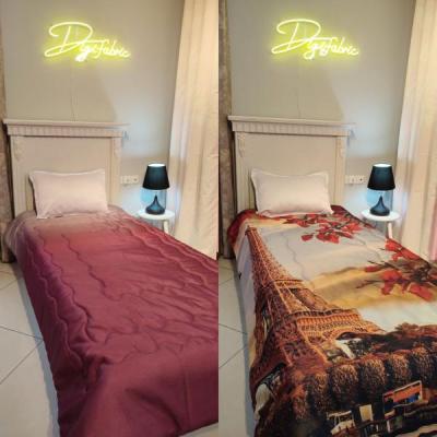 لحاف یک نفره طرح ایفل و پاییز و طیفی