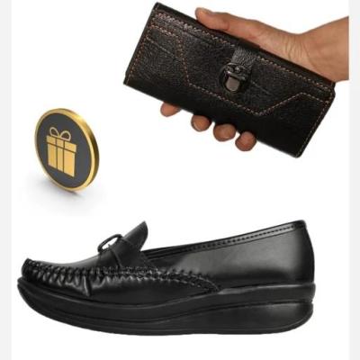 ست کفش طبی زنانه کیف پول سه لت قفلی