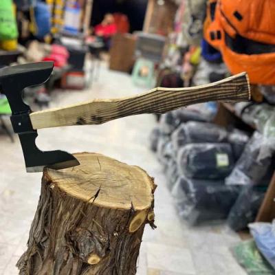 تبر دست ساز دو طرفه با دسته چوبی