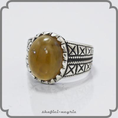 انگشتر نقره مردانه طرح ترک