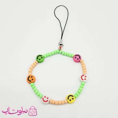 آویز موبایل دستساز مدل لبخند رنگی کد 50