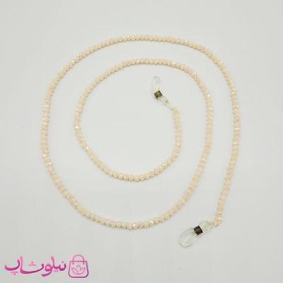 بند عینک دستساز با سنگهای رنگ شامپاینی کد 120