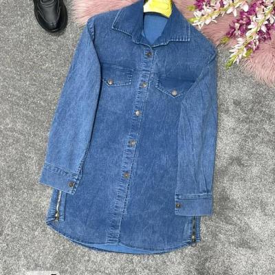 مانتو اسپرت زنانه جین مدل بغل زیپ