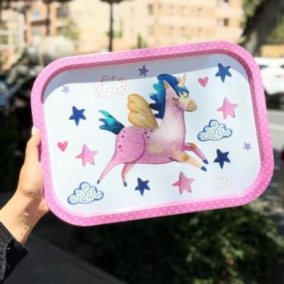 سینی فلزی اسب تک شاخ