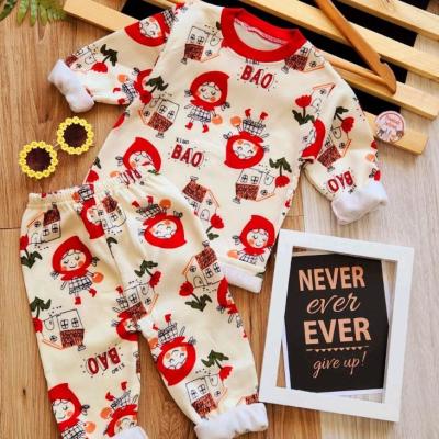 ست بلوز و شلوار توکرکی وارداتی طرح شنل قرمزی سایز 40 45