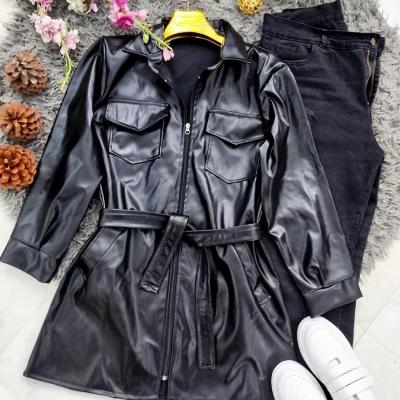 پالتو کتی(چهارجیب) چرم - کد 6403