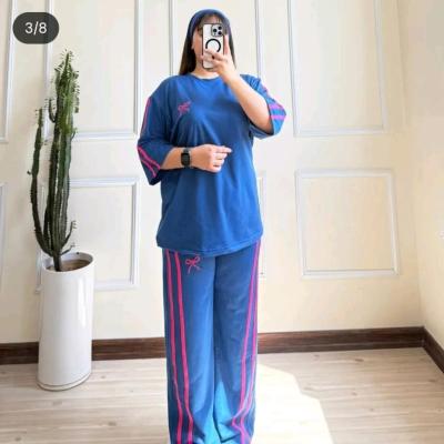 ست تیشرت و شلوار زنانه پاپیونی