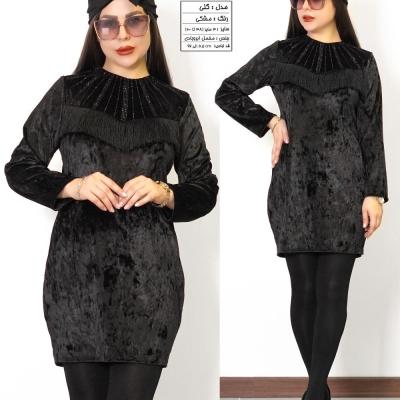 تونیک مجلسی مخمل مدل گلی