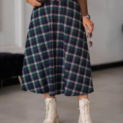 دامن چهارخونه پشمی آوین