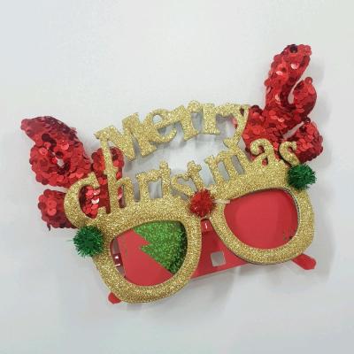 عینک فانتزی دخترانه طرح شاخ گوزن پولک دوزی شده ، از برند Six