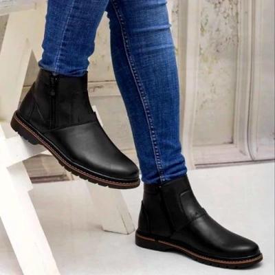 نیم بوت مردانه دو طرف زیپ مدل آشیل رنگ مشکی پرفروش ارسال رایگان