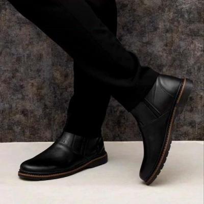 نیم بوت مردانه دو طرف زیپ مدل آشیل رنگ مشکی پرفروش ارسال رایگان