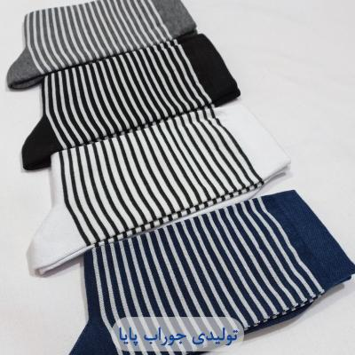 جوراب مردانه راه راه پک 12 عددی