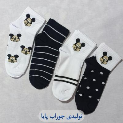 جوراب زنانه میکی موس پک 4 عددی