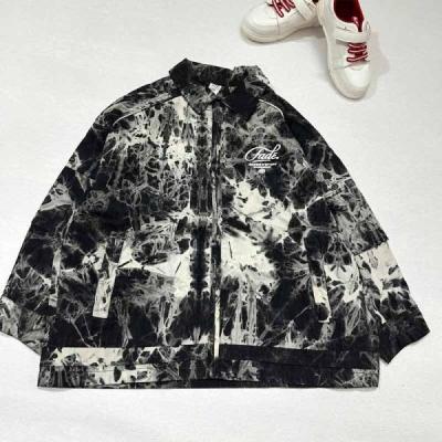 کت زیپدار ابرو بادی سفید مشکی