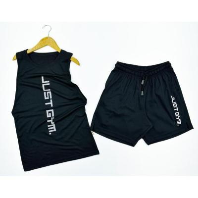 ست تاپ شلوارک باشگاهی مردانه جاست مشکی کد 10749