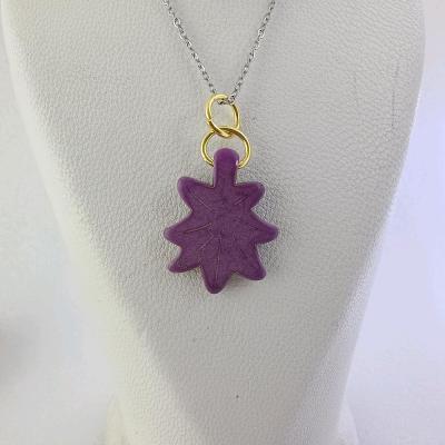 گردنبند دخترانه طرح برگ 100