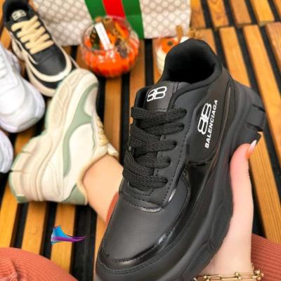 کفش زنانه کتانی دخترانه مناسب در سه رنگ مشکی کرم سفید 954