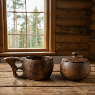 قندان و لیوان چوبی کوکسا