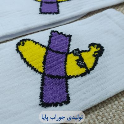 جوراب دخترانه طرح موز هنری