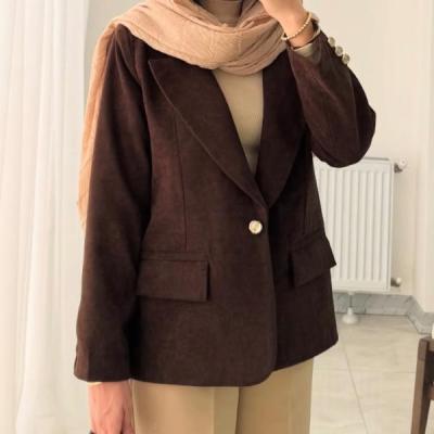 کت پاییزی مخمل کبریتی ریز