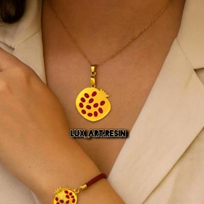 ست گردنبند و دستبند انار