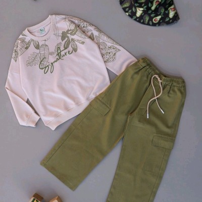 ست بلوز و شلوار بچگانه شلوار کتان بلوز دورس پنبه