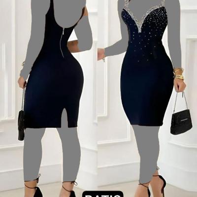 سرهمی زنانه جین مدل تونیک نگینی لاکچری