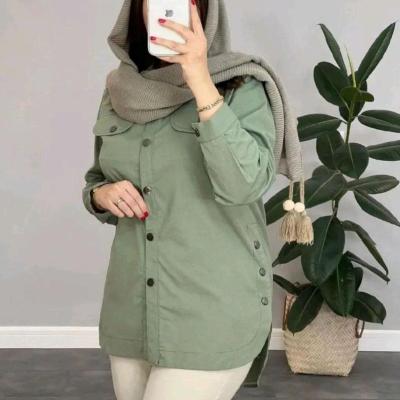 کد 2. 29 مانتو بغل دکمه کتان-156090