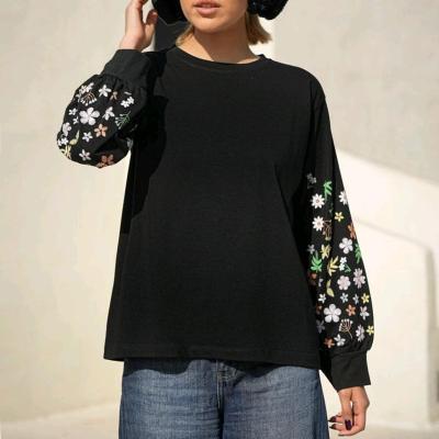 بلوز زنانه آستین گلدار