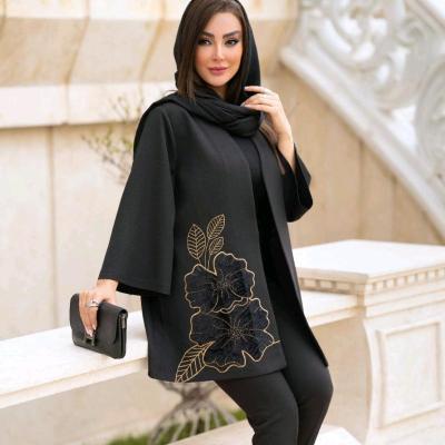 مانتو کتی زنانه کرپ مدل جنس مازراتی مانتو گلدوزی