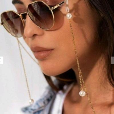 بندعینک استیل و رنگ ثابت با آویز مروارید