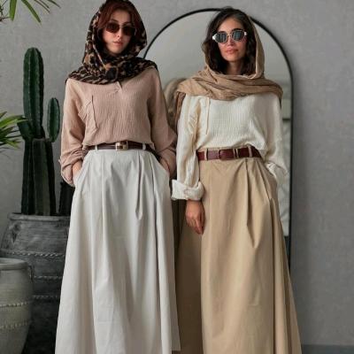 دامن پیله دار جنس کتان