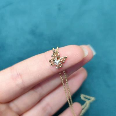 گردنبند ظریف دخترانه طرح پروانه استیل وارداتی