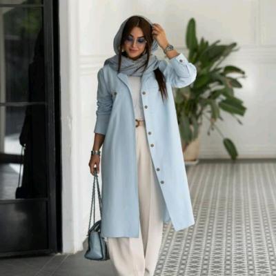 مانتو اسپرت زنانه لنین مدل مانتو بلند دکمه دار تا سایز 56