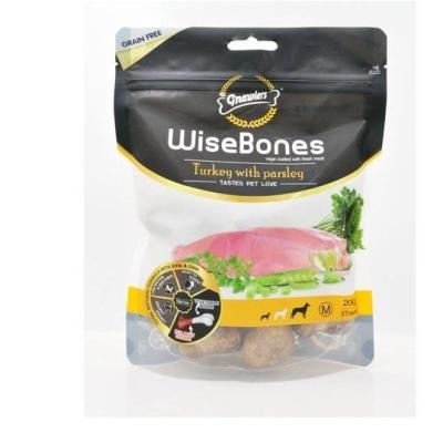 تشویقی سگ گناولرز مدل WiseBones with Parsley M طعم بوقلمون، سبزیجات وزن 200 گرم