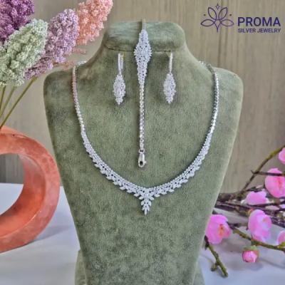 سرویس نقره زنانه طرح ترنم درخشان مدل PRM124