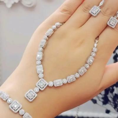 سرویس نقره زنانه جواهری امرالدکات مدل PRM119