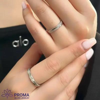 حلقه ست نقره بله برون مدل PRM102