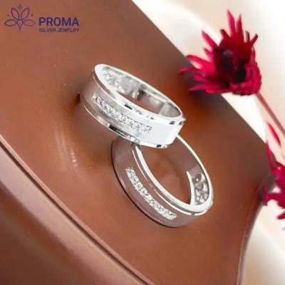 انگشتر نقره ست زنانه و مردانه مدل PRM90