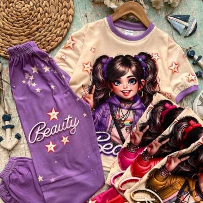 ست بچگانه تیشرت و شلوار راحتی دخترانه بیوتی