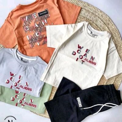 ست بچگانه تیشرت و شلوارک پنبه ای پسرانه شطرنجی چاپ برجسته